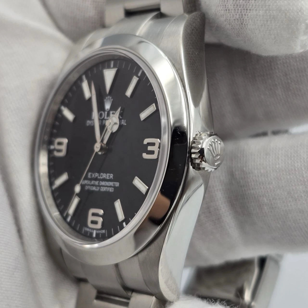 2023 RSC Rolex Explorer I Black Stainless Steel MK1 39mm Watch 214270 PAPERS