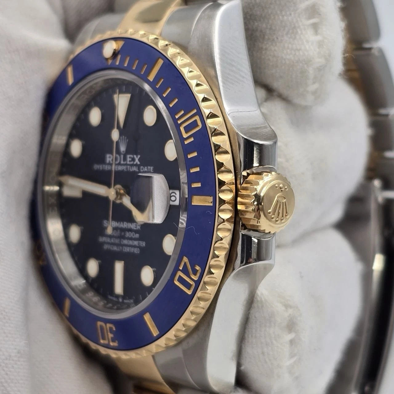 PAPERS 2024 Rolex Submariner Blue Dial Two Tone Gold 41mm Watch 126613LB BOX