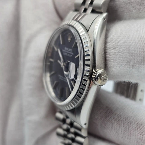 Rolex Datejust Stainless Steel FACTORY Blue Dial 36mm Automatic Watch 16030