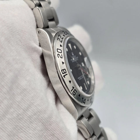 PAPERS Rolex Explorer II Stainless Steel Black Dial 40mm Watch 16570 + 2011 RSC