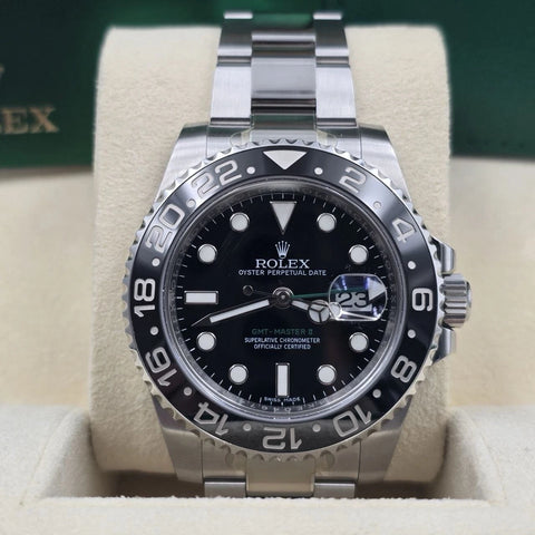 2018 PAPERS Rolex GMT Master II 116710LN Steel Ceramic "Green Arrow" 40mm BOX