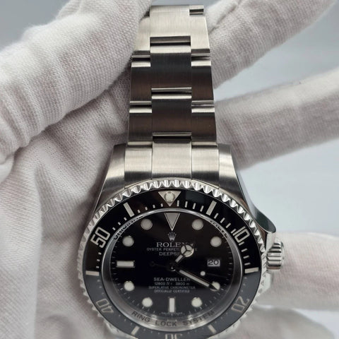 2009 Rolex Sea-Dweller Deepsea 44mm Black Ceramic Steel Dive Watch 116660