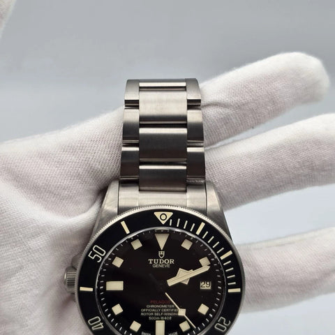 2025 PAPERS Tudor Pelagos LHD Black Dial Titanium 25610TNL Watch 42mm BOX