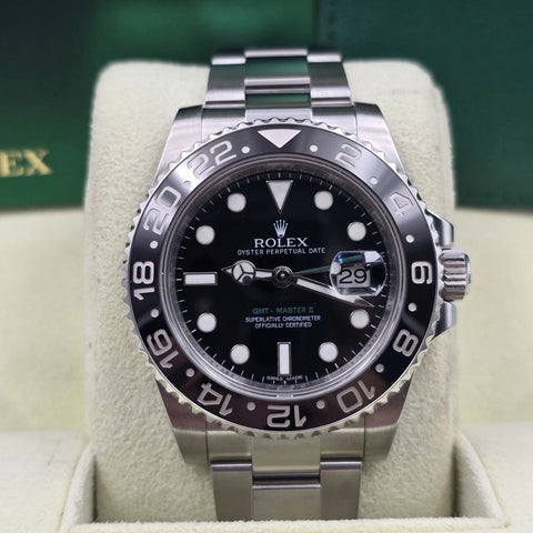 2014 PAPERS Rolex GMT Master II 116710LN Steel Ceramic "Green Arrow" 40mm BOX