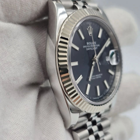 2022 PAPERS Rolex Datejust 41mm 126334 Stainless Steel Jubilee Blue Dial BOX