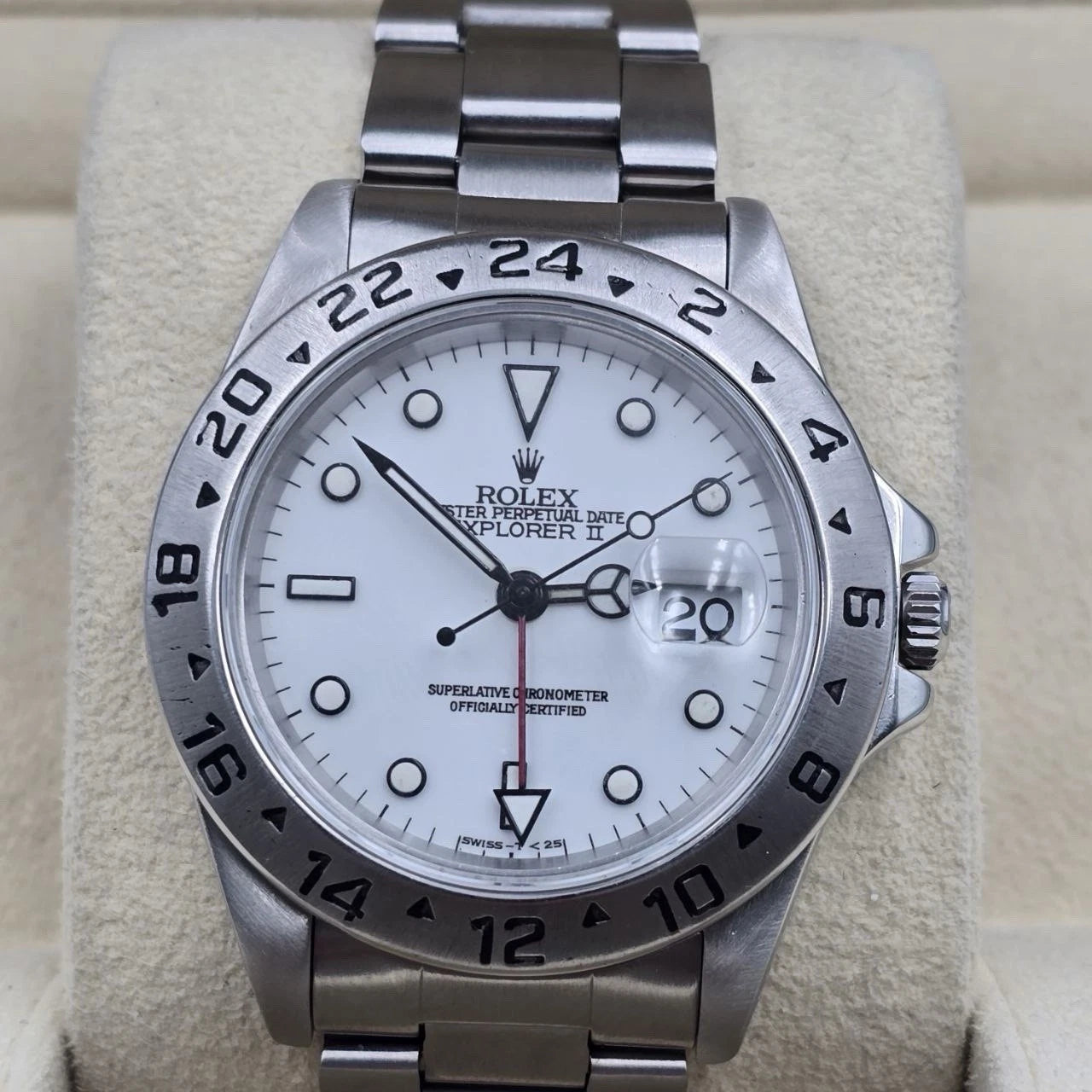 Rolex Explorer II White 40mm Stainless Steel Oyster Date Watch 16570