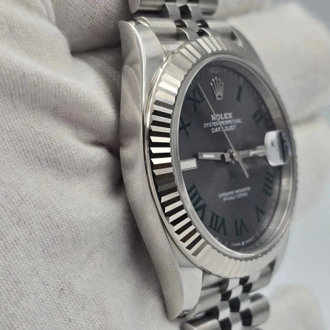 NEW 2026 Rolex Datejust 41mm 126334 Steel Jubilee Gray Wimbledon Dial UNWORN