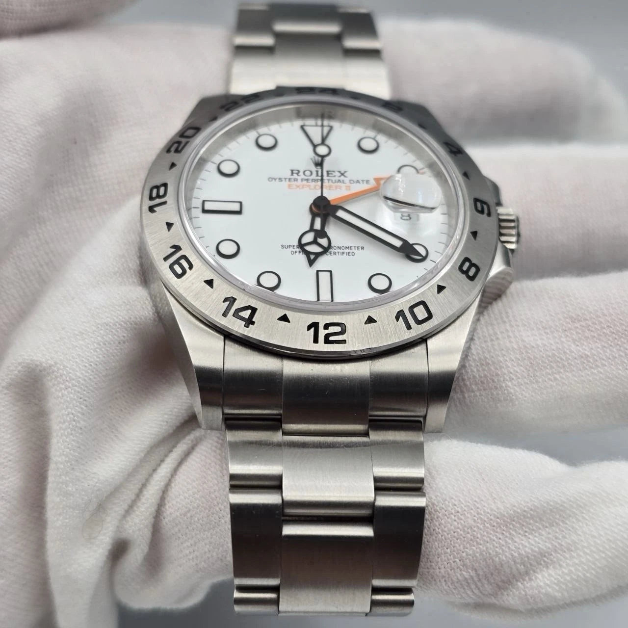2025 PAPERS Rolex Explorer II 42mm 226570 Stainless Steel Polar White Dial BOX