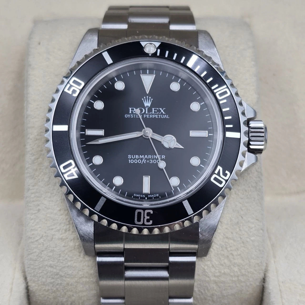 PAPERS Rolex Submariner No-Date Swiss Made Steel Oyster 40mm Watch 14060 + RSC