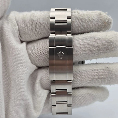 2019 PAPERS Rolex Oyster Perpetual Silver Stick Dial Steel 36mm 116000 BOX