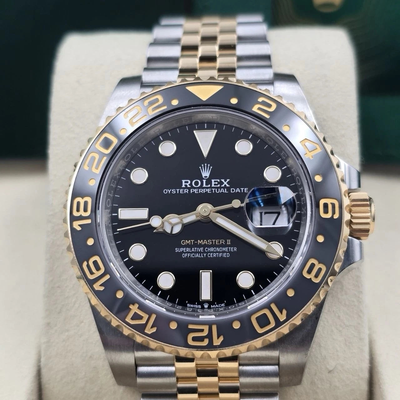 PAPERS 2025 Rolex GMT-Master II 40mm 126713GRNR Two-Tone Zombie Jubilee BOX