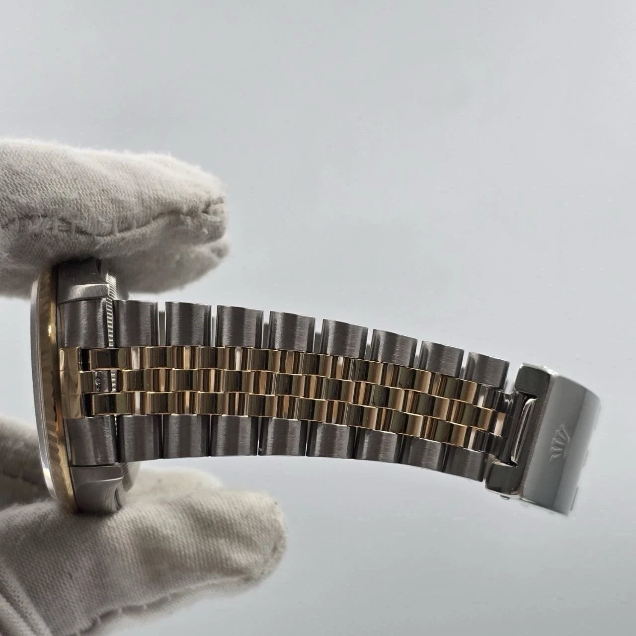 1996 PAPERS Rolex Datejust 36mm Champagne Diamond Dial Two Tone Jubilee 16233