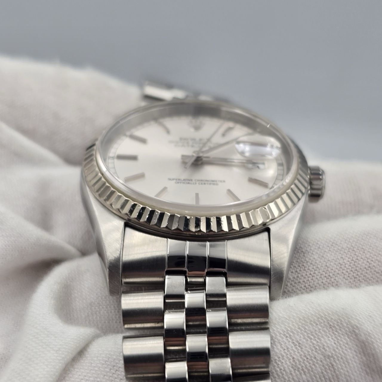 2000 Rolex Datejust Silver Dial Stainless Steel Jubilee 16234 36mm Watch