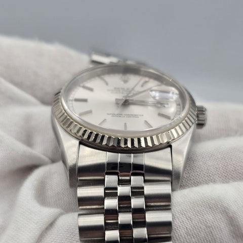 2000 Rolex Datejust Silver Dial Stainless Steel Jubilee 16234 36mm Watch