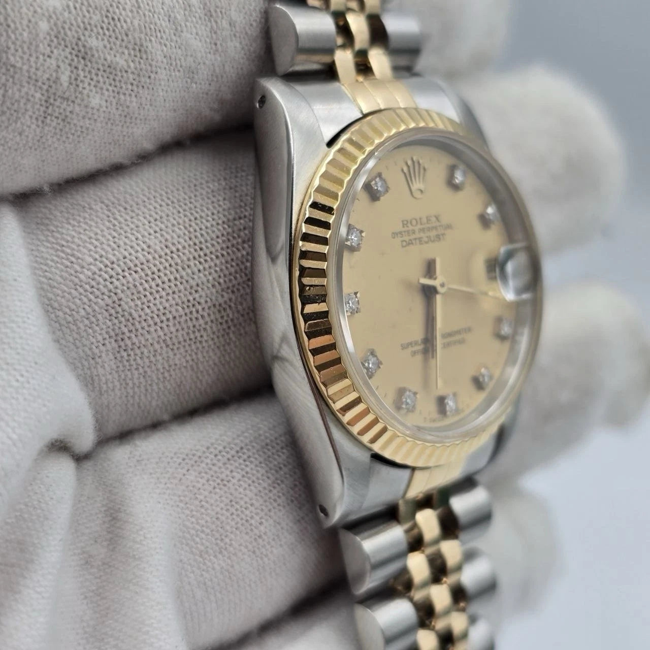 Rolex Datejust Midsize 68273 Champagne Diamond 2