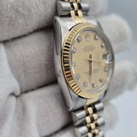 Rolex Datejust Midsize 68273 Champagne Diamond 2