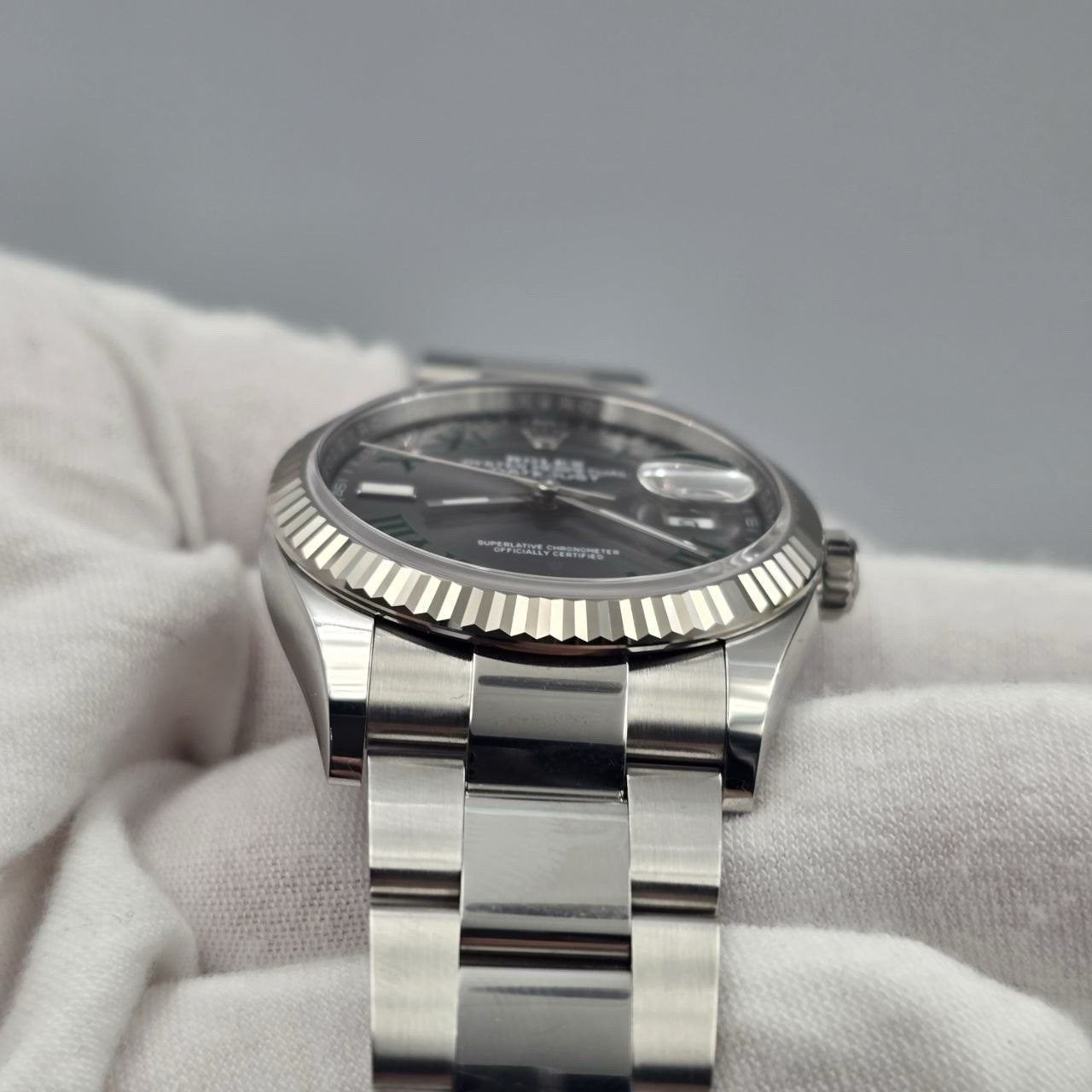 2025 PAPERS Rolex Datejust 36mm Wimbledon Dial Fluted Oyster 126234 BOX