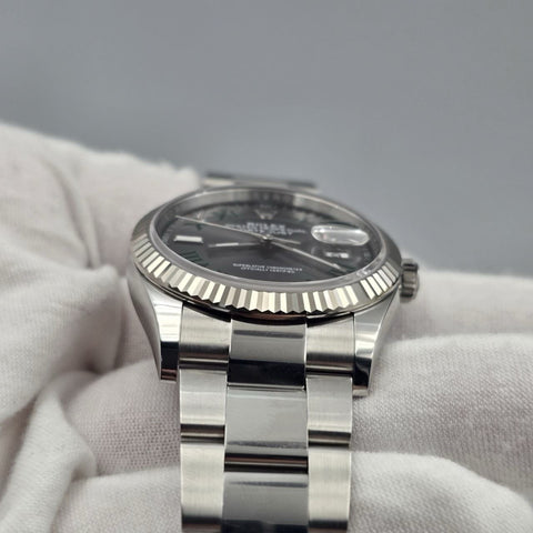 2025 PAPERS Rolex Datejust 36mm Wimbledon Dial Fluted Oyster 126234 BOX