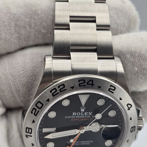 PAPERS 2022 Rolex Explorer II 42mm 226570 Stainless Steel Black Dial BOX