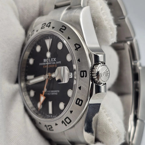 PAPERS 2022 Rolex Explorer II 42mm 226570 Stainless Steel Black Dial BOX