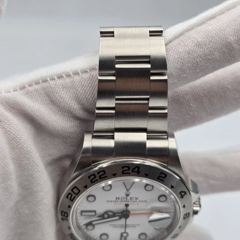 2023 PAPERS Rolex Explorer II 42mm 226570 Stainless Steel Polar White Dial BOX