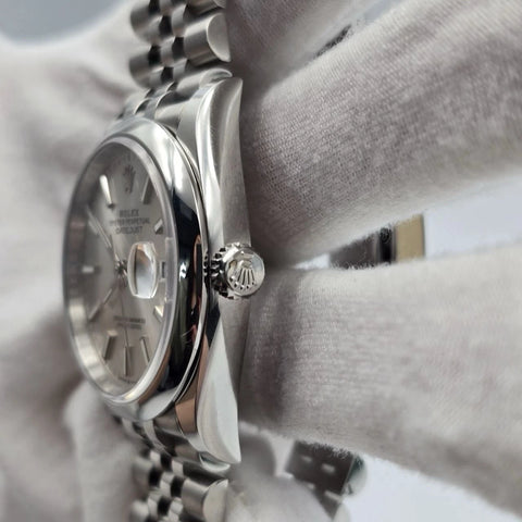 2022 PAPERS Rolex Datejust Silver Dial Stainless Steel Jubilee 36mm 126200 BOX