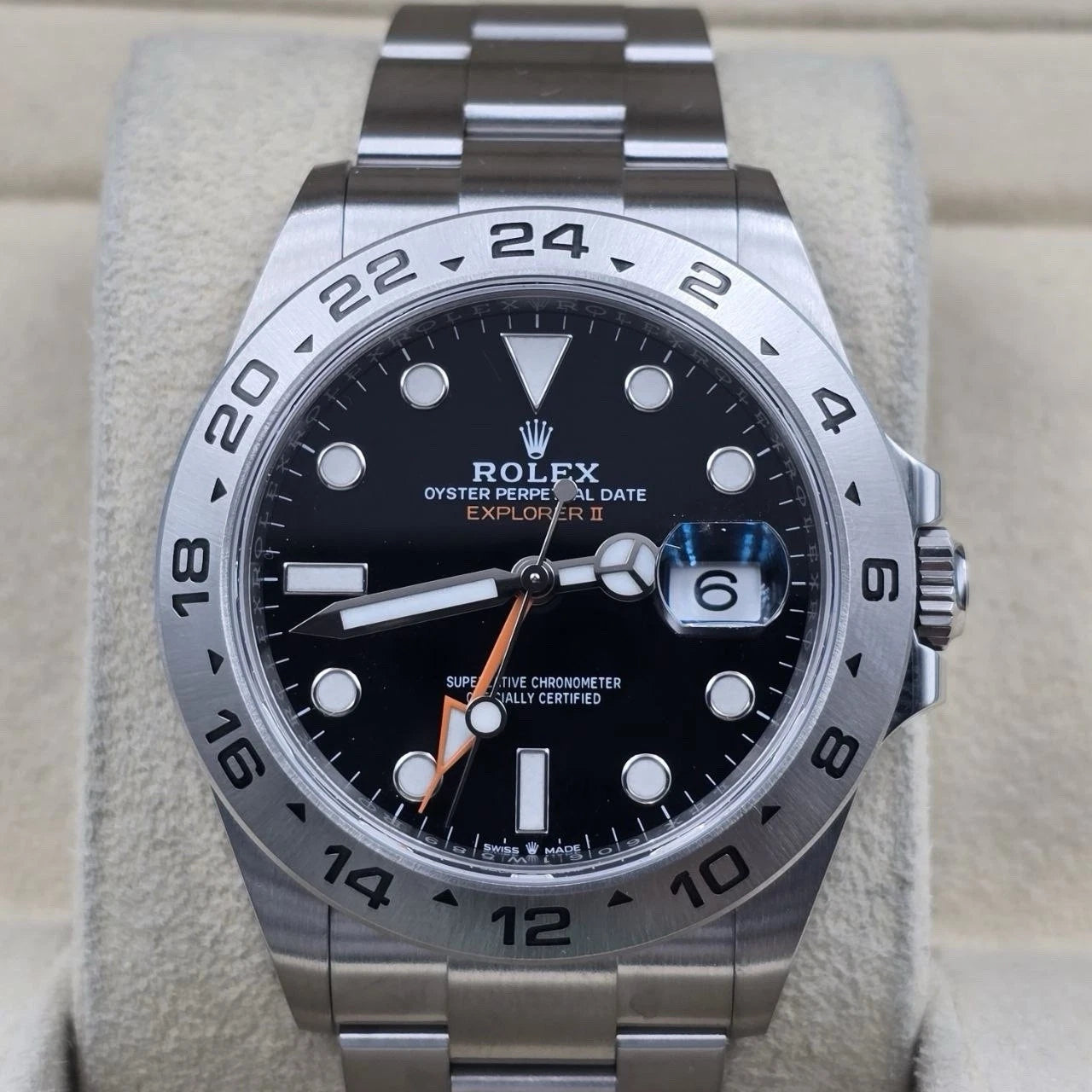 PAPERS 2022 Rolex Explorer II 42mm 226570 Stainless Steel Black Dial BOX