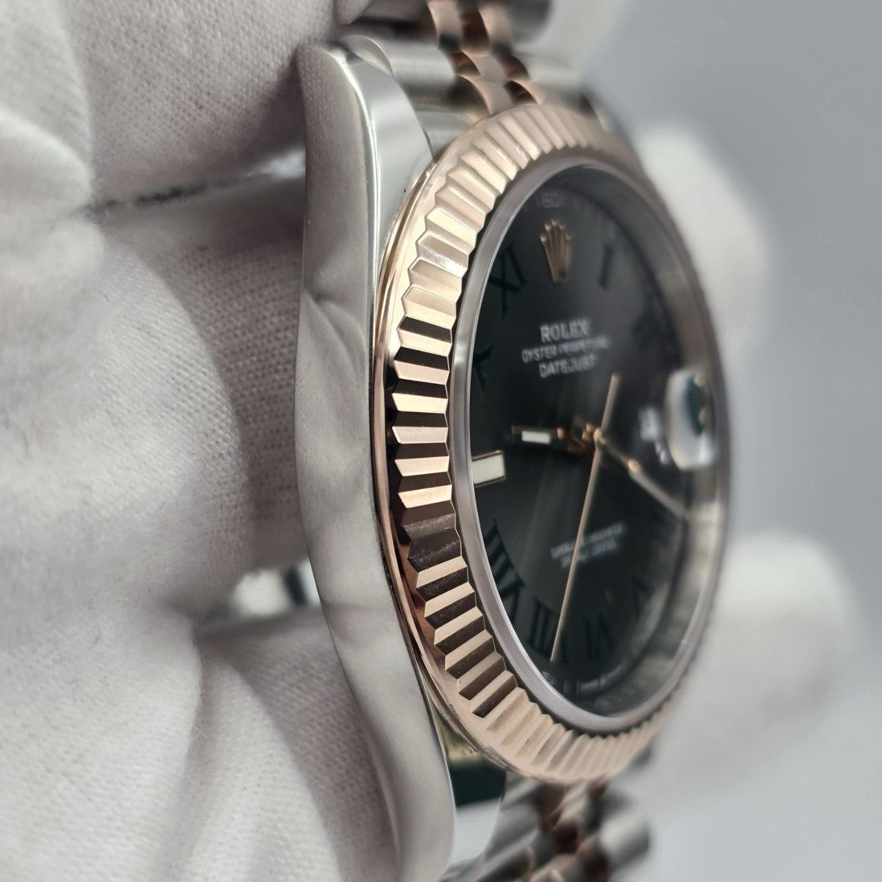 2021 PAPERS Rolex Datejust 41mm 126331 Two-Tone Rose Jubilee Wimbledon Dial BOX