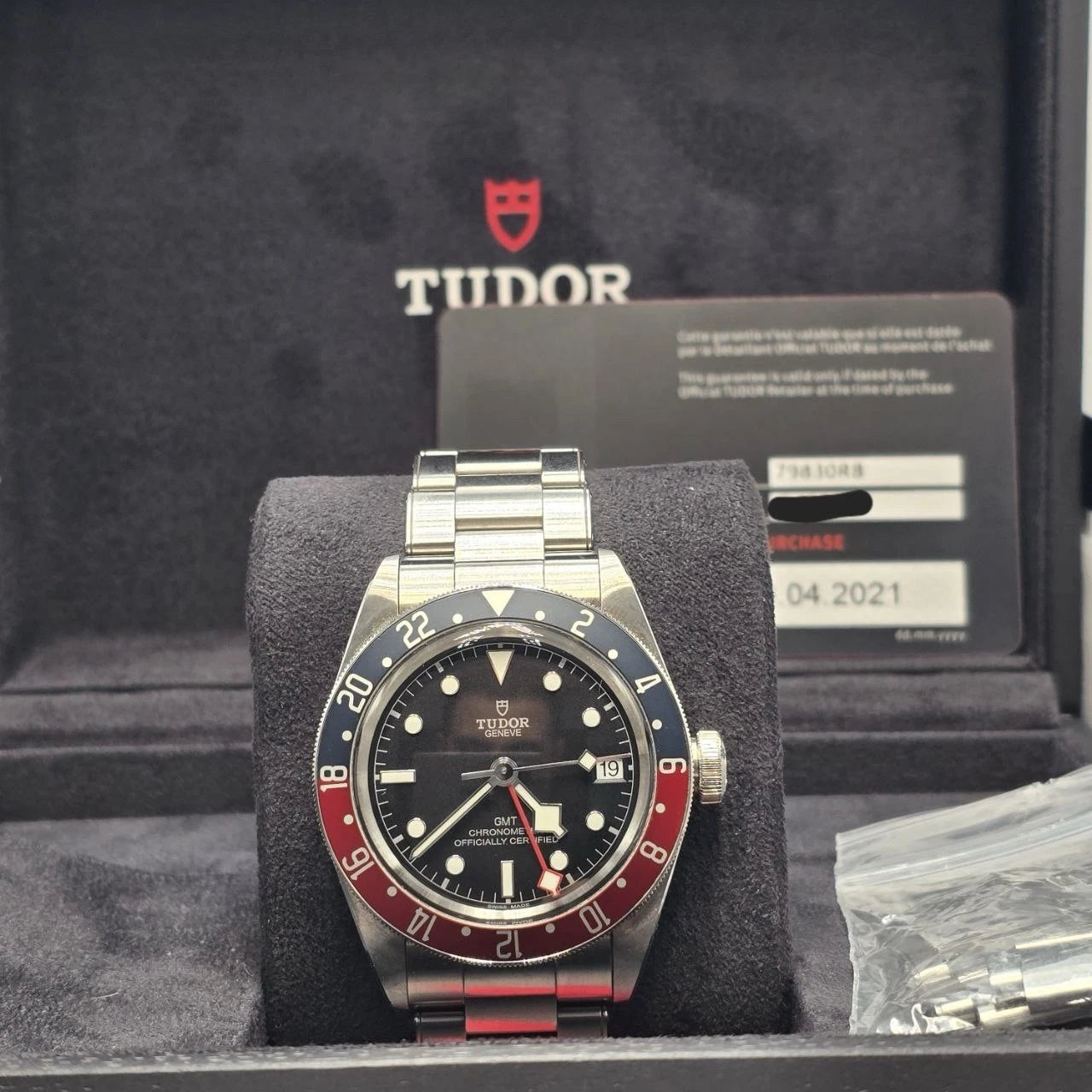2021 Tudor Black Bay GMT Pepsi Men’s Automatic Steel 41mm Watch 79830RB B+P