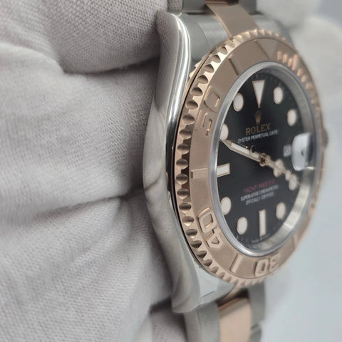 2025 NEW Rolex Yacht-Master Two Tone Rose Gold 40mm Black Dial 126621 UNWORN