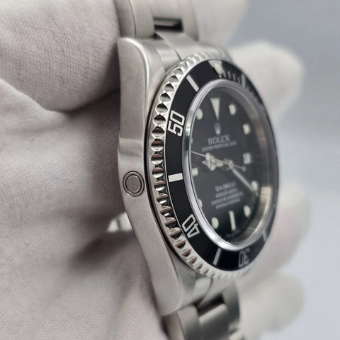 2007 PAPERS Rolex Sea-Dweller 16600 Stainless Steel Black Dial 40mm Watch