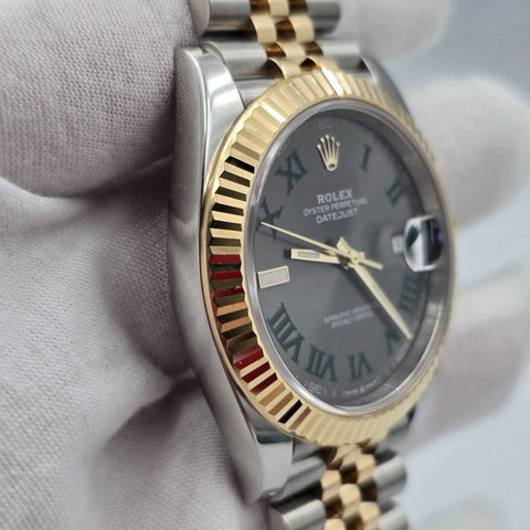PAPERS 2024 Rolex Datejust 41mm Two Tone Wimbledon Dial Jubilee 126333 BOX