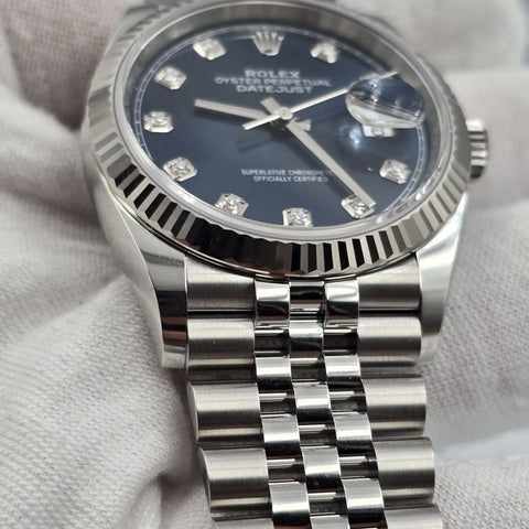 NEW 2025 Rolex Datejust 126234 Jubilee Blue Diamond Dial Watch 36mm Watch UNWORN