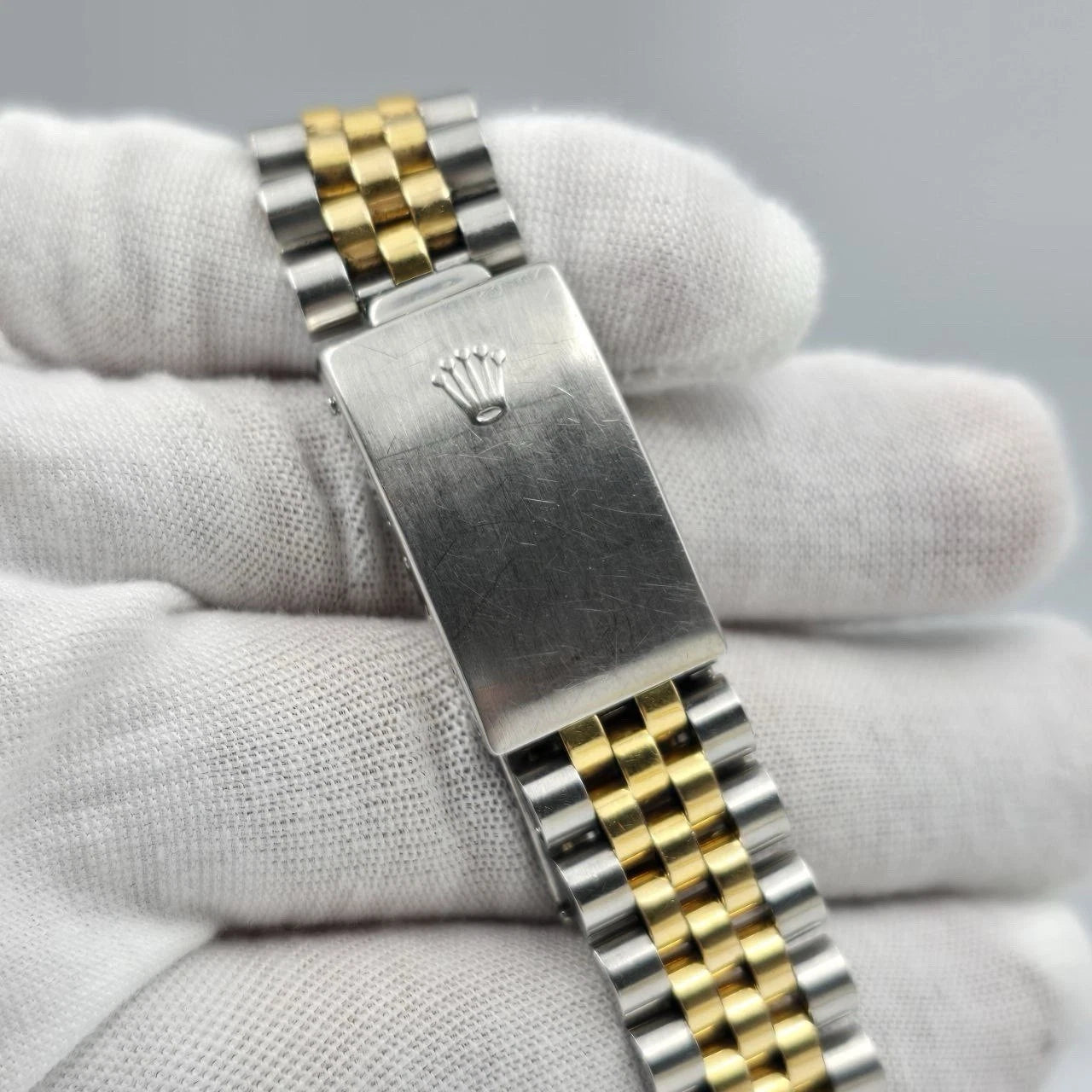 Rolex Datejust 36mm Champagne Diamond Dial 18K Yellow Gold Two Tone Watch 16233
