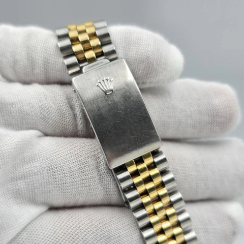 Rolex Datejust 36mm Champagne Diamond Dial 18K Yellow Gold Two Tone Watch 16233