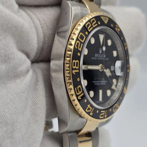 2010 PAPERS Rolex GMT-Master II 116713LN Ceramic Two Tone 40mm Watch BOX