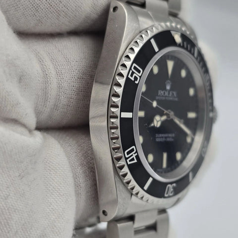 Rolex Submariner No-Date BLACK Tritium Dial Steel Oyster 40mm Watch 14060