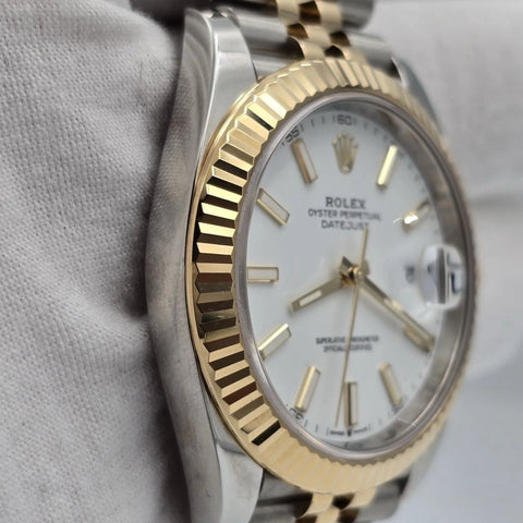 MINT PAPERS 2024 Rolex DateJust 41mm Two Tone White Dial Jubilee 126333 BOX