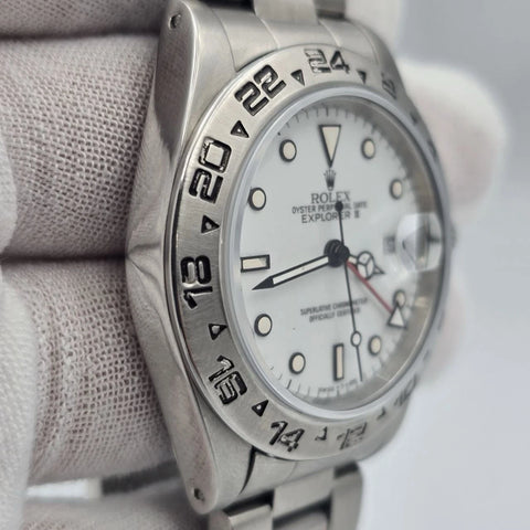 Rolex 16570 Explorer II Polar White Stainless Steel Automatic 40mm Watch