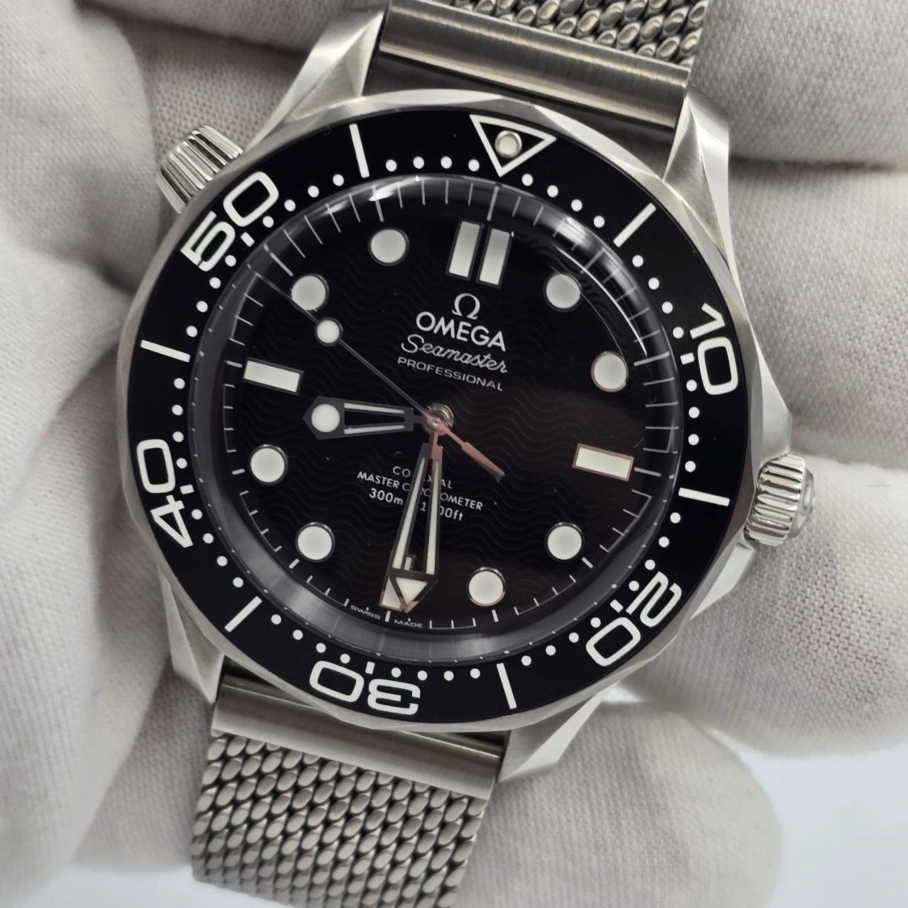 NEW 2025 Omega Seamaster 300M 210.30.42.20.01.010 Black Milanese 42mm Watch