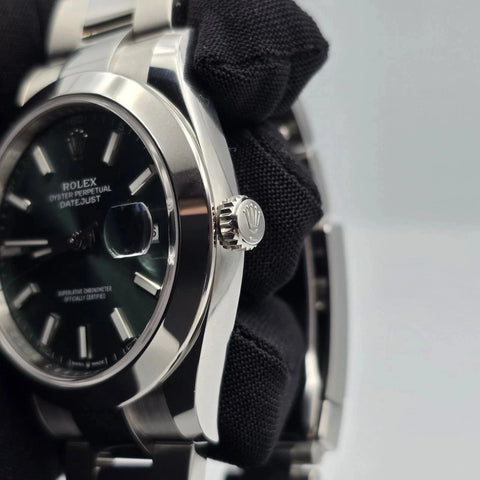 NEW 2026 Rolex Datejust 41mm Mint Green Steel Smooth Bezel Oyster 126300 UNWORN