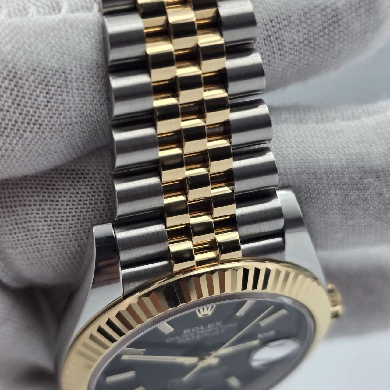 PAPERS 2024 Rolex DateJust 41mm Two Tone Black Index Dial Jubilee 126333 BOX