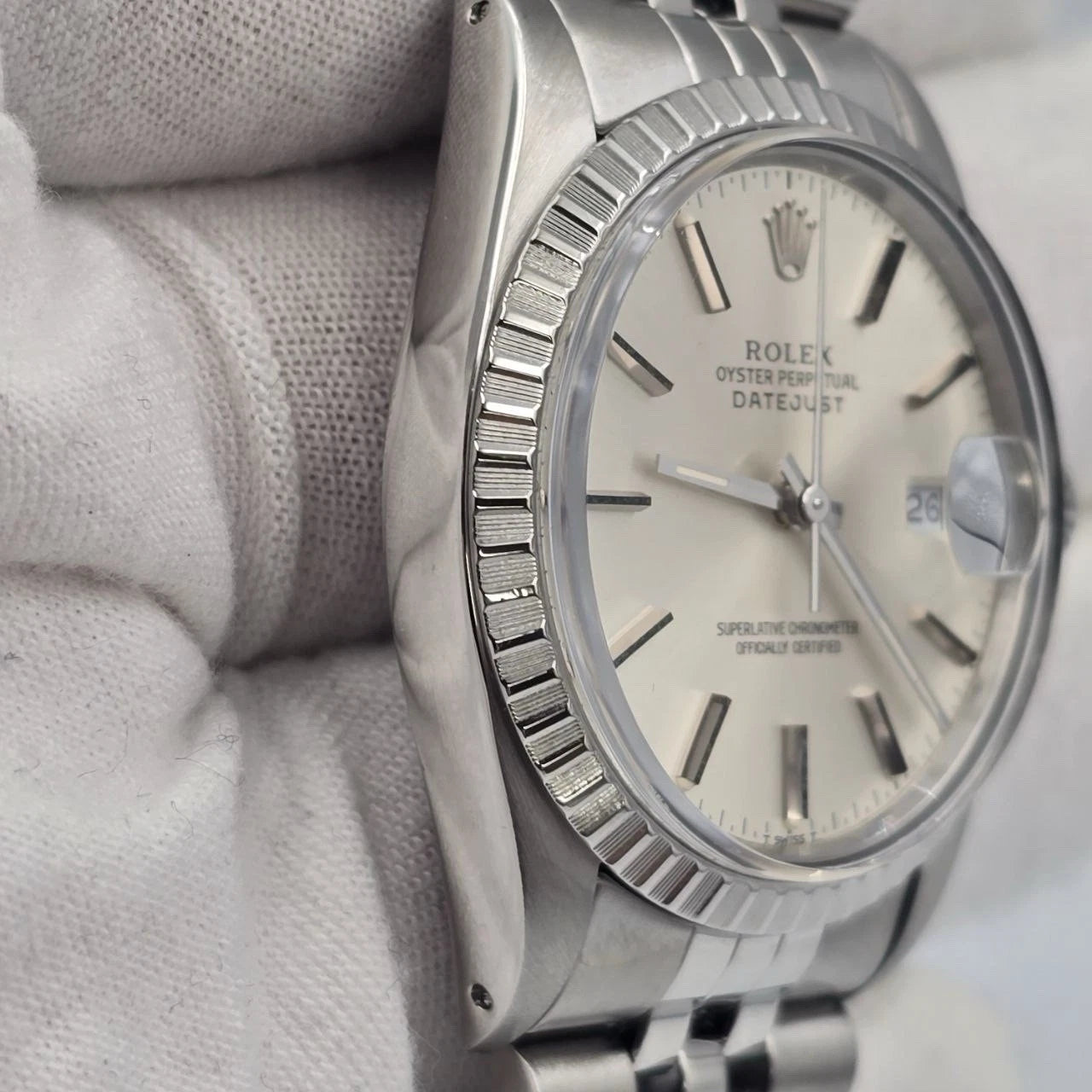 MINT Rolex Datejust Stainless Steel Silver Dial 36mm Automatic Watch 16030