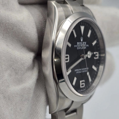 MINT 2022 PAPERS Rolex Explorer Black Dial Stainless Steel 36mm Watch 124270 BOX
