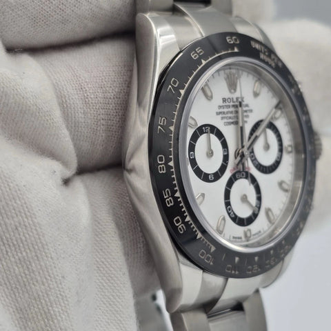 2023 PAPERS Rolex Daytona 116500LN Panda White Dial Ceramic 40mm Steel Watch BOX