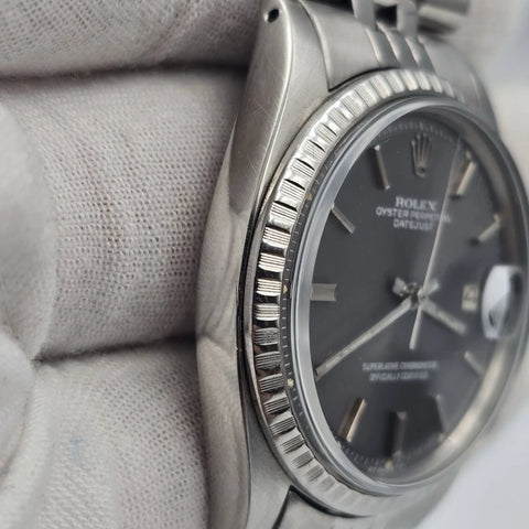 Rolex Datejust 1603 Steel RARE Factory Grey Ghost Sigma Dial Jubilee 36mm Watch
