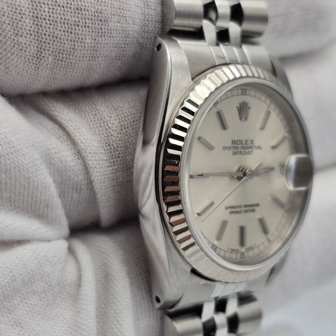 2020 RSC Rolex Datejust 31mm 68274 Silver Dial Steel Jubilee 18k Fluted Bezel
