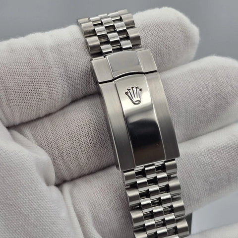 2024 PAPERS Rolex Datejust 41mm Wimbledon Fluted Jubilee Steel Watch 126334 BOX