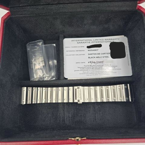 PAPERS 2025 Cartier Santos de Cartier WSSA0037 ADLC Gray Dial 39.8mm Watch BOX
