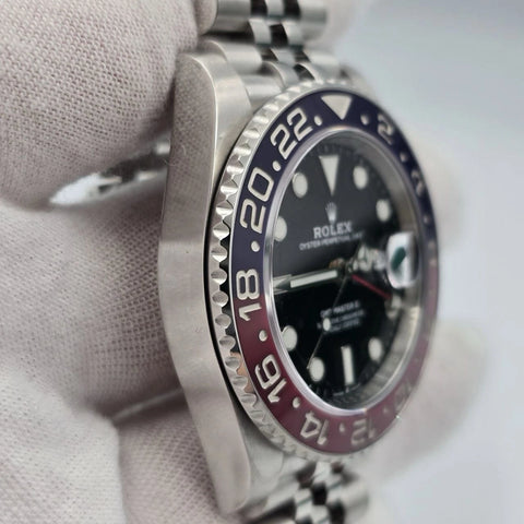PAPERS 2023 Rolex GMT Master II Pepsi Red Blue Jubilee 126710BLRO Watch BOX